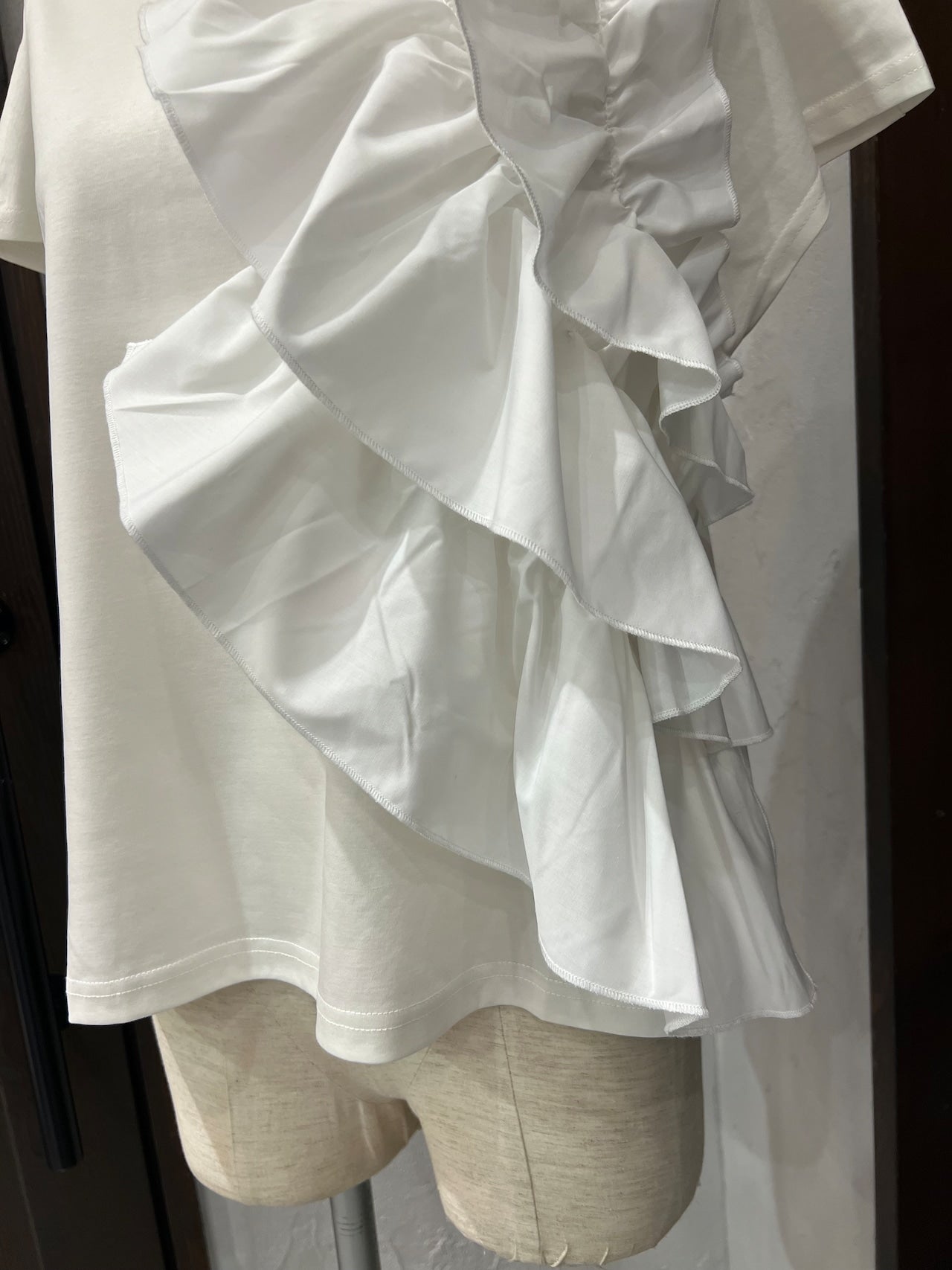 【PICCIN PERLA】アシンメトリーフリルプルオーバー