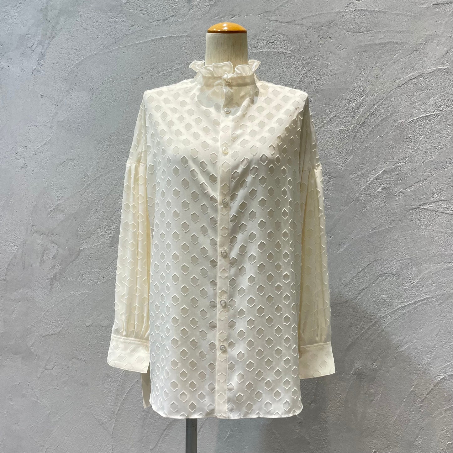 ステラスフォン//シフォンカットジャガードブラウス