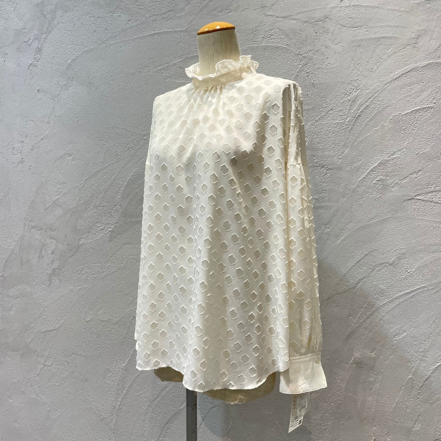 ステラスフォン//シフォンカットジャガードブラウス